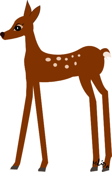Image Of Baby Deer Clipart - Deer Clipart No Background (360x554)