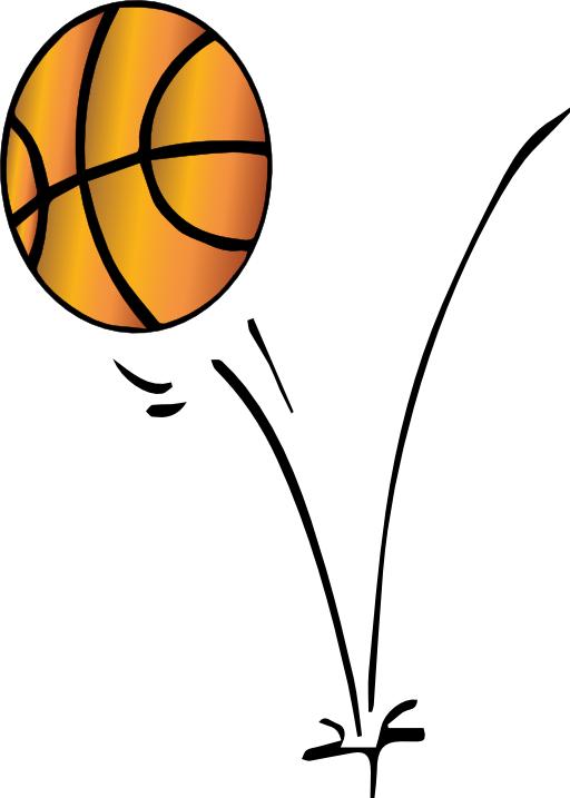 Basketball Clipart - Basketball Bouncing Clip Art (512x717)