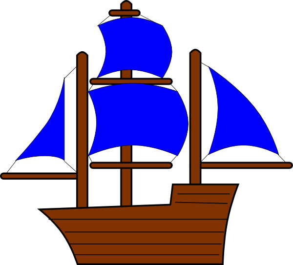 Orange Pirate Ship Clip Art (600x543)