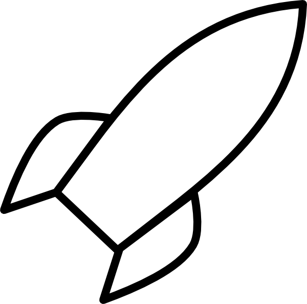 Space Ship Clip Art At Clker - Rocket Template (600x594)