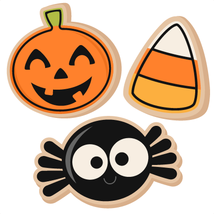 Cookie Silhouette Clipart Collection - Halloween Cookies Transparent (432x432)