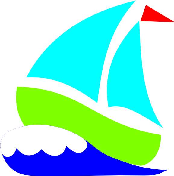 Download - Cartoon Sailboat (576x596)