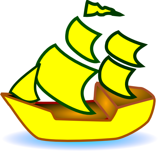 Yellow Boat Clipart (600x573)