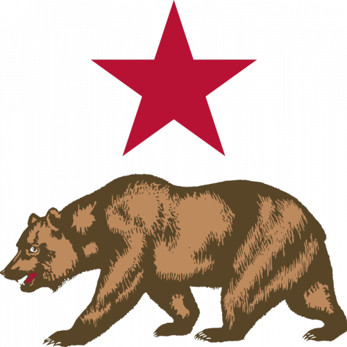 Vector Image Of Bear And Star - New California Republic Flag (500x500)
