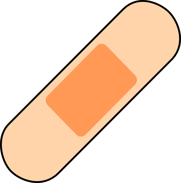 Clip Art Band Aid (594x598)