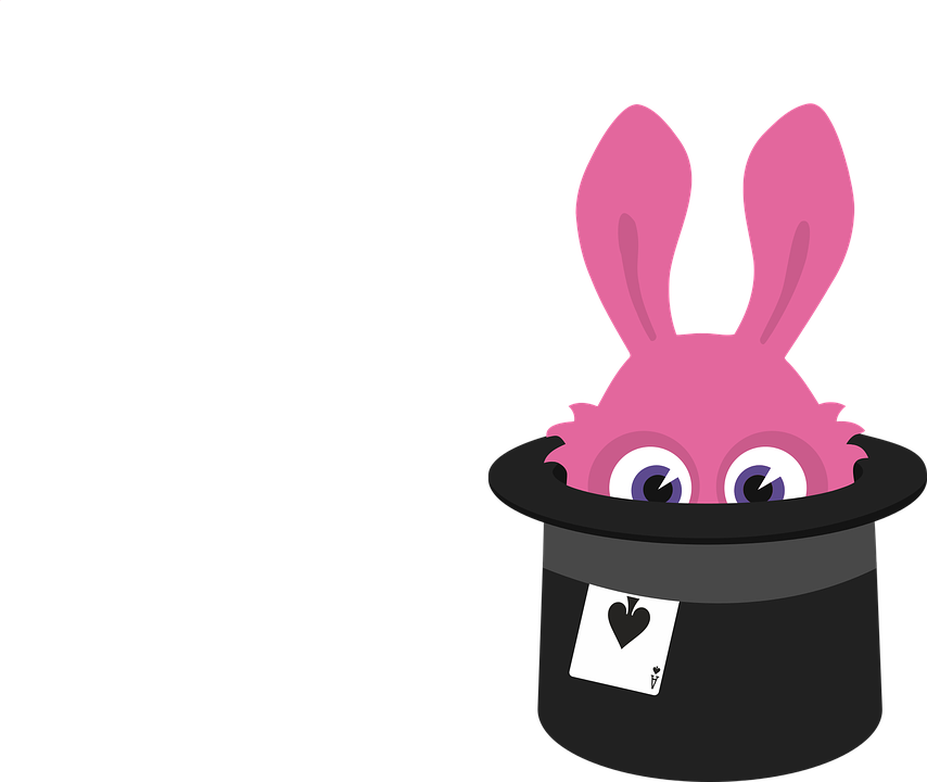 Rabbit Hat Png Photo - Bunny Out Of Hat Animated (1280x1079)