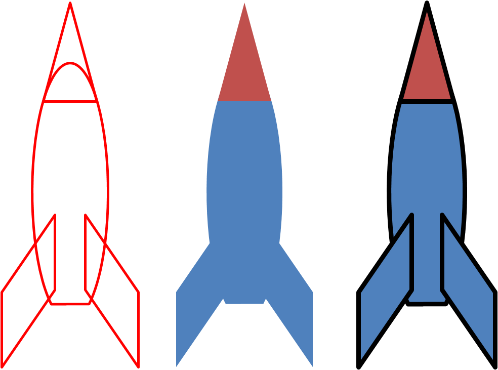 Rocket Launch Shape Clip Art - Shape Of A Rocket (984x731)