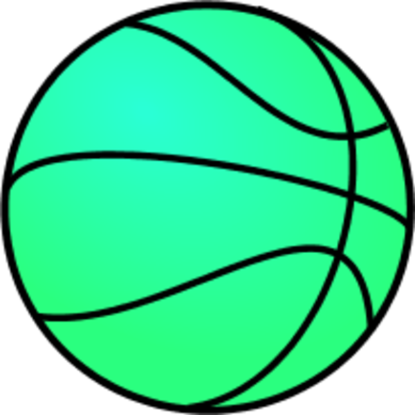 Large Basketball Clipart - Blue Basketball Clip Art (600x600)