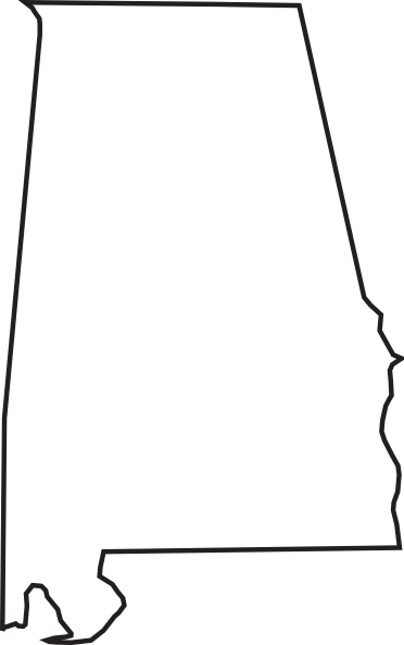 Font Alabama A For Silhouette - Alabama State Outline Vector (372x593)