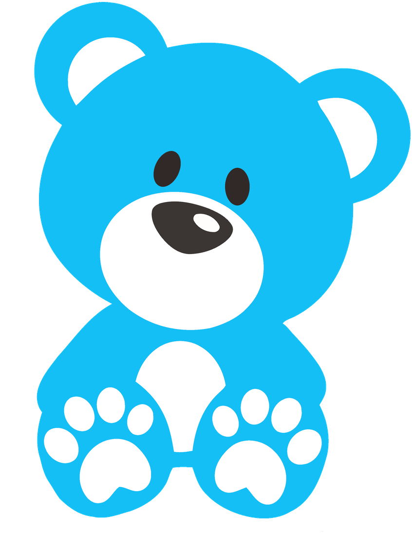 Teddy Bear Clipart Stencil - Blue Teddy Bear Clipart (900x1123)