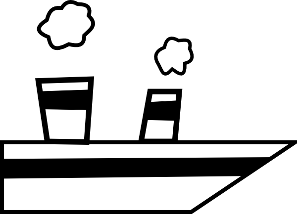 Ship Clipart Free Public Domain Clipart Clipart - Cartoon Ship Black And White (600x433)