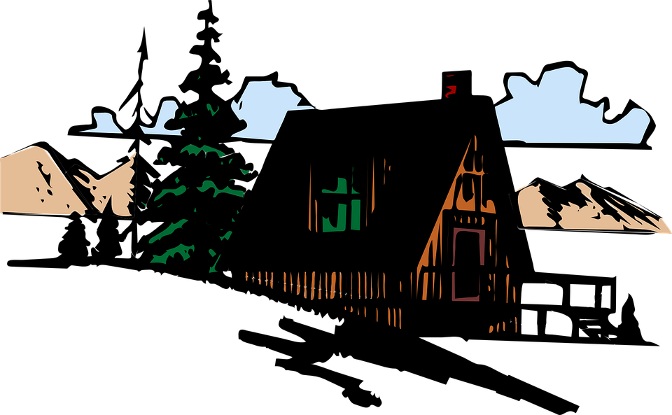 Mountain Cabin Clipart - Heidis Lehr- Und Wanderjahre [book] (960x593)