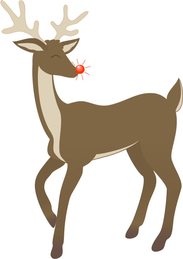 Reindeer Clip Art - Rudolph The Red Nosed Reindeer (600x851)