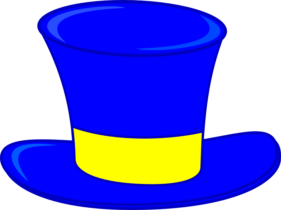 Top Hat Clipart Blue Top Hat Clip Art At Clker Vector - Clip Art Top Hats (960x718)