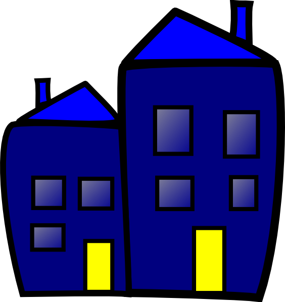 Building Clip Art At Clker - Blue Building Clip Art (564x598)