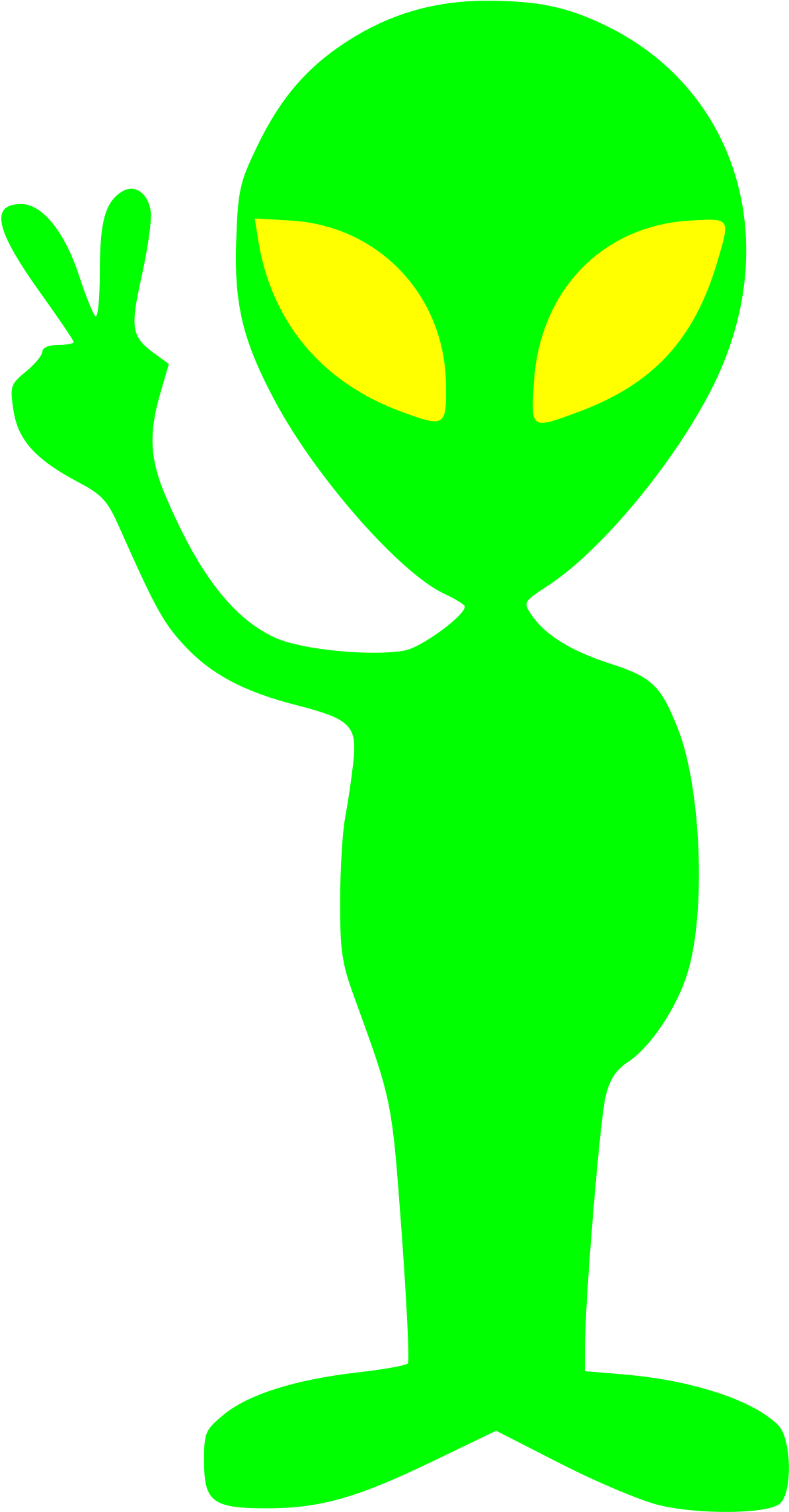 Big Image - Alien Doing Peace Sign (2013x2400)