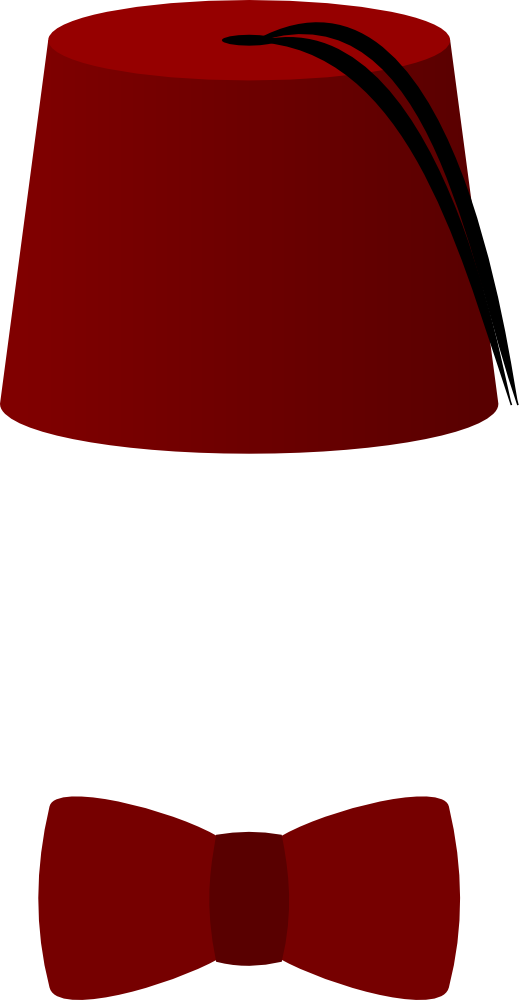 Doctor Who Clipart Fez - Bow Tie And Fez (519x1000)