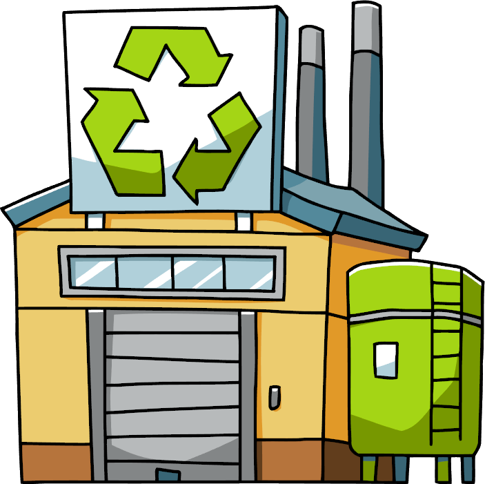 Recycling Plant - Scribblenauts Wiki - Recycling Plant Clipart (703x701)
