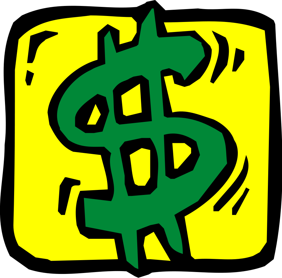 Money Design 06 Clipart, Vector Clip Art Online, Royalty - Clip Art Dollar Sign (900x887)
