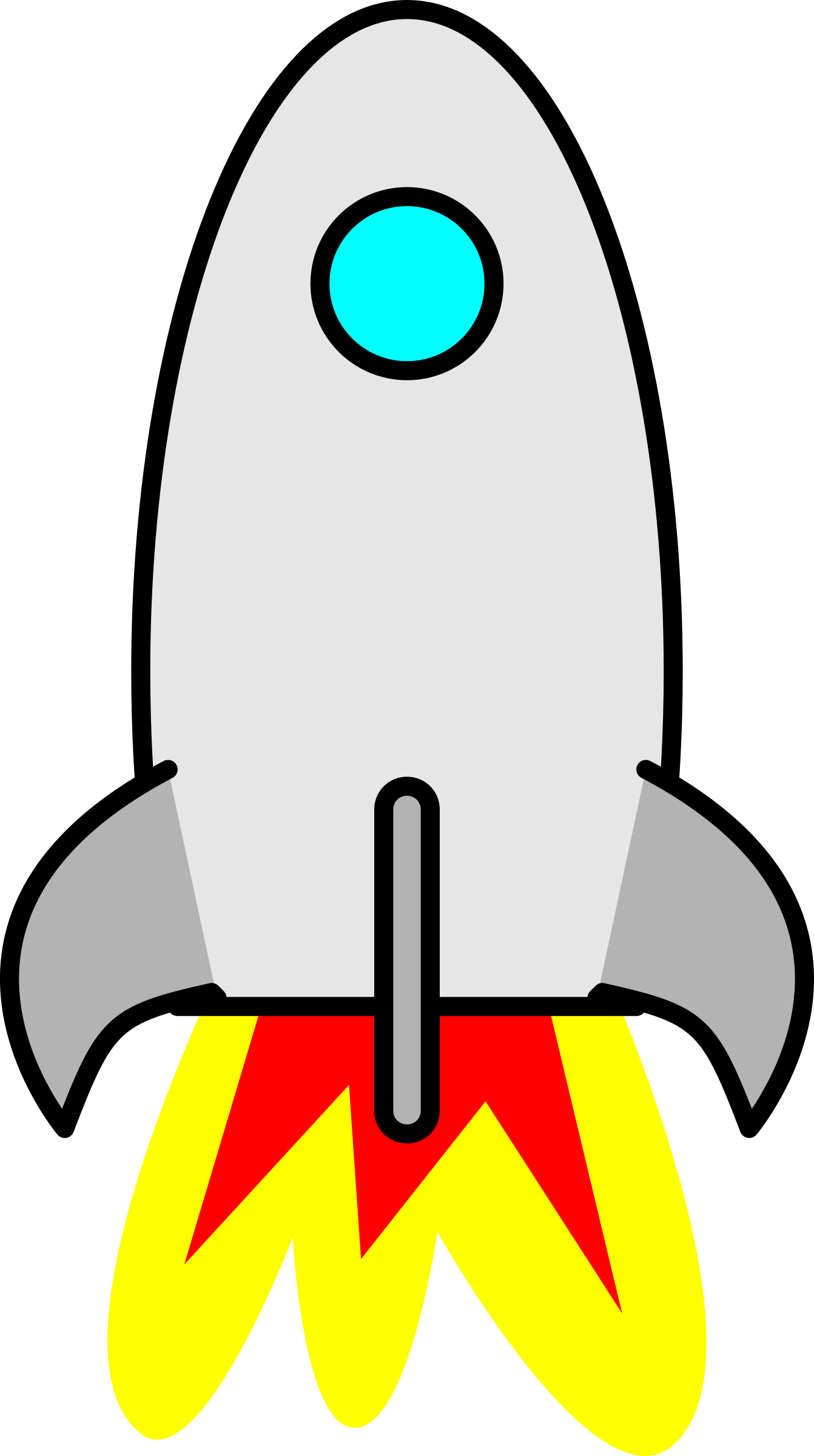 Clipart Rocket - Cartoon Rocket Ship (1342x2400) .