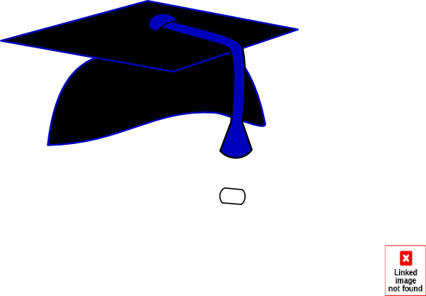 Black Graduation Cap Blue Tassel Clip Art At Clker - Graduation Cap And Tassel (600x417)