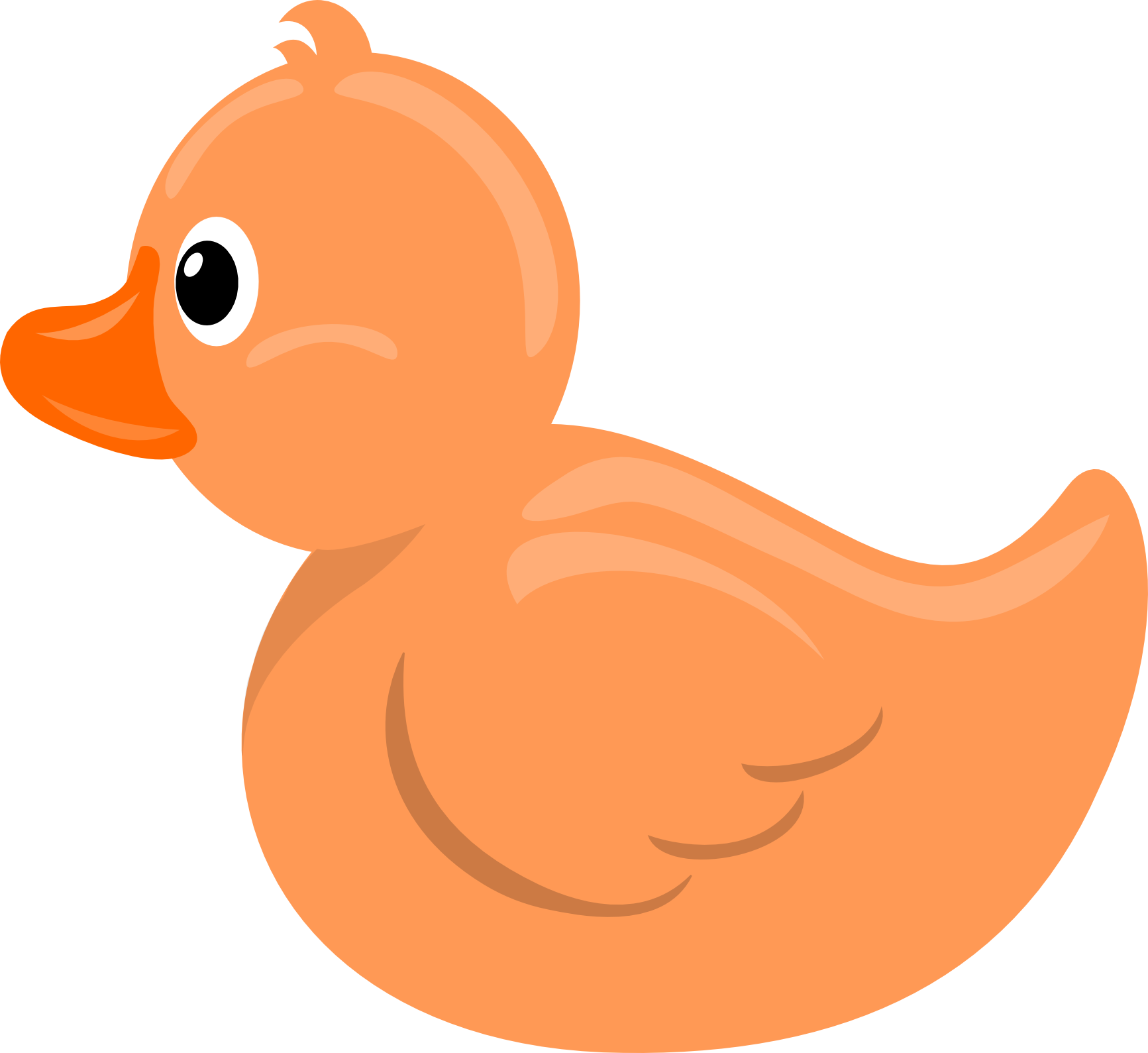 Rubber Duck Orange - Orange Duck Clipart (1733x1589)