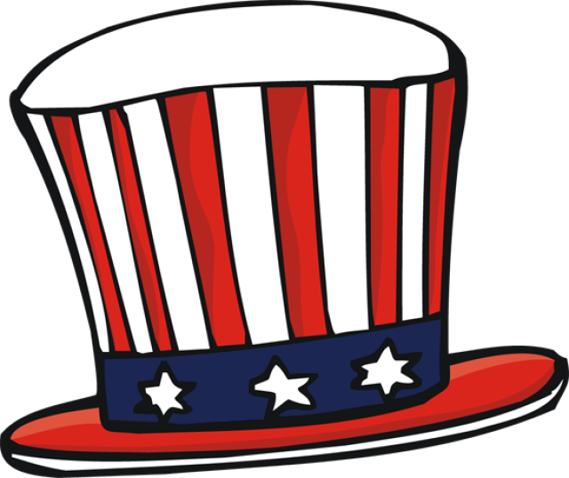 American Hat Clipart - Uncle Sam Hat Clip Art (640x538)