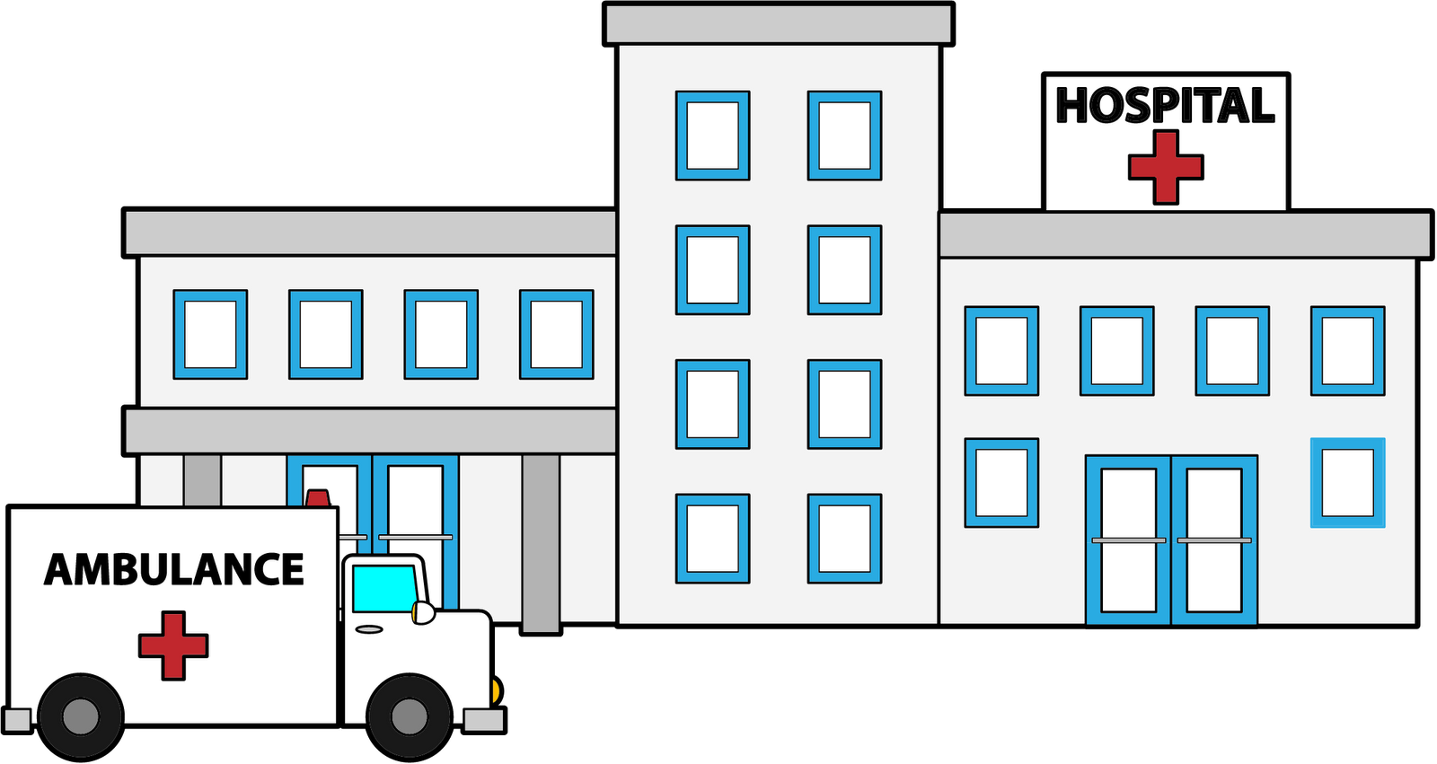 Image Of Hospital Building Clipart 6 Hospital Clip - Clip Art Hospital (1600x851)
