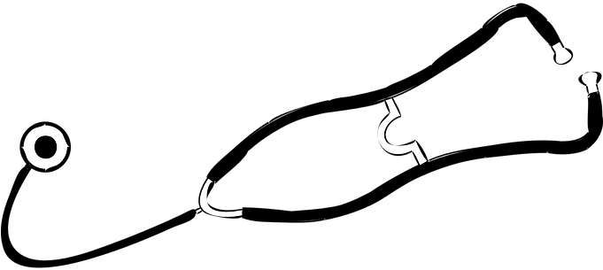 Stethoscope Tool Doctor Nurse Listen Medic - Stethoscope Clipart (681x305)