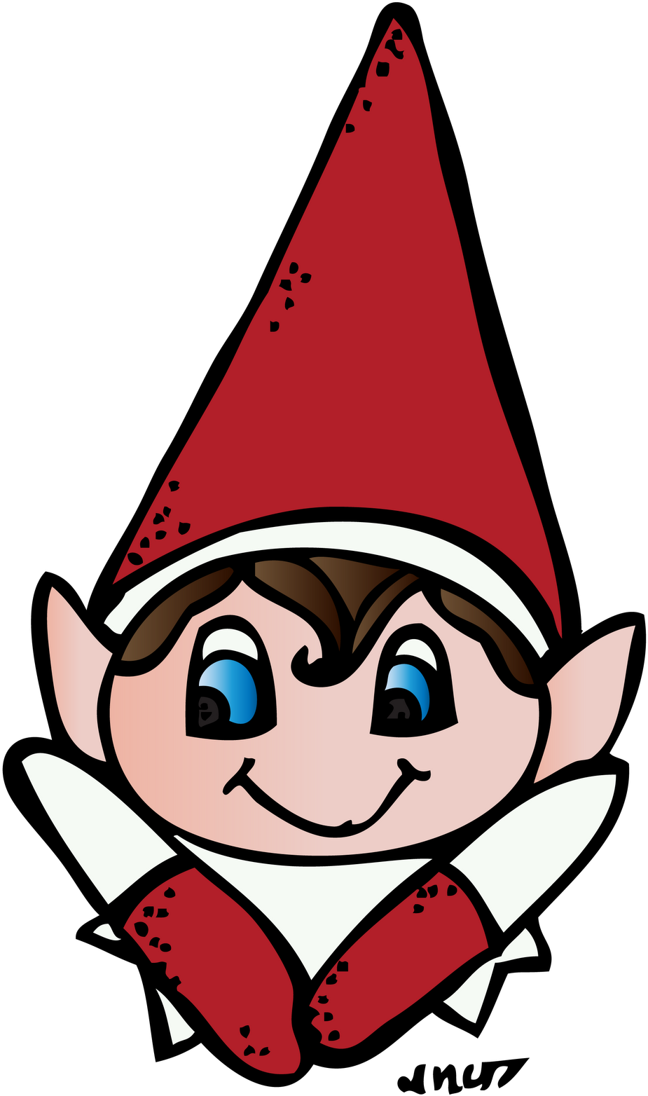 Classroom Fun The Elf On The Shelf - Elf On Shelf Cartoon (944x1600)