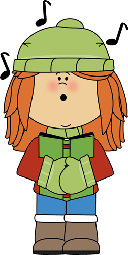 Girl Christmas Caroler - Christmas Caroler Clipart (252x500)