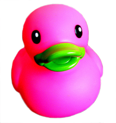 Free Rubber Duck Clip Art - Pink Rubber Duck Transparent Background (378x400)