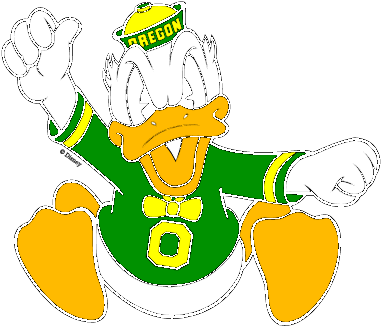 Oregon Duck Foot Clipart - University Of Oregon Duck (399x341)