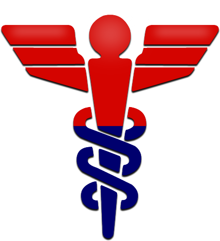 Caduceus Red Blue Clipart Clipart Image - Blue And Red Logo (512x512)