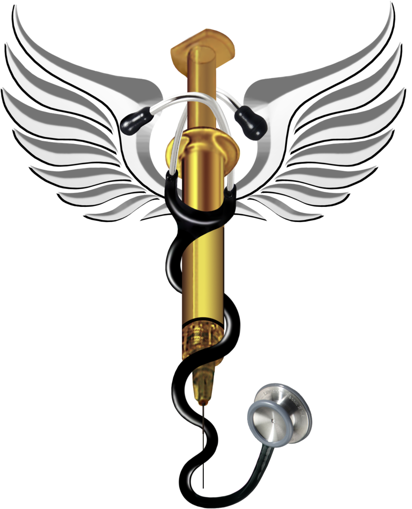 Medical Clipart Doctor Symbol - 5star With Wings Tattoo (900x1157)