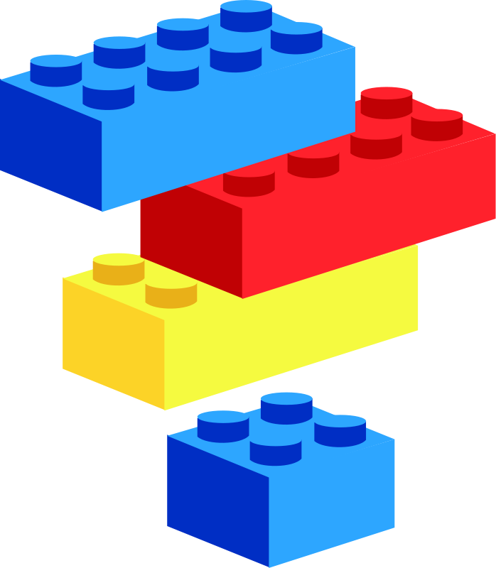 Baby Blocks Clipart - Lego Clipart (698x800)