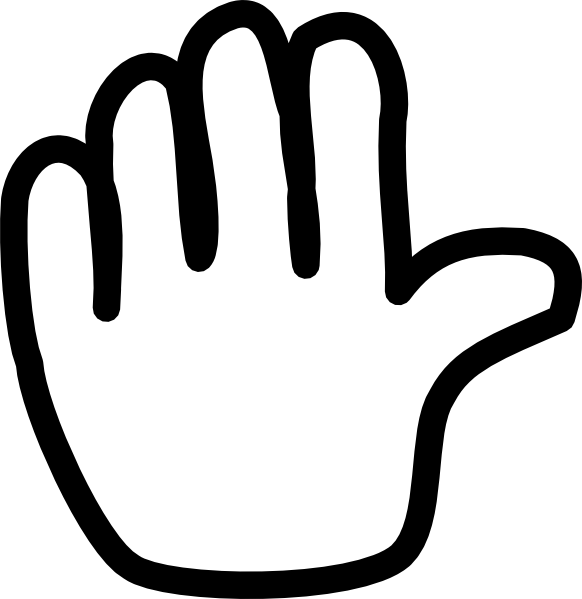 Hand Clip Art At Clker - Hand Waving Goodbye Clipart (582x599)