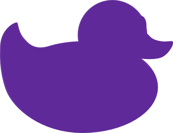 Purple Rubber Duck Clipart - Purple Duck Clipart (600x461)
