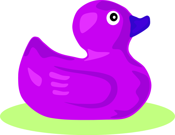 Rubber Duck Purple Clip Art - Purple Rubber Ducky Clipart (600x462)
