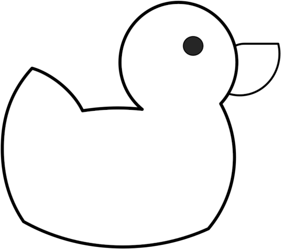 Rubber Duck Clipart Black And White Bclipart Free Clipart - Rubber Ducky W Outline (700x525)