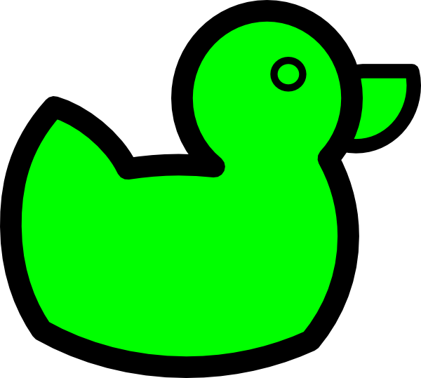 Green Duck Clipart (600x539)