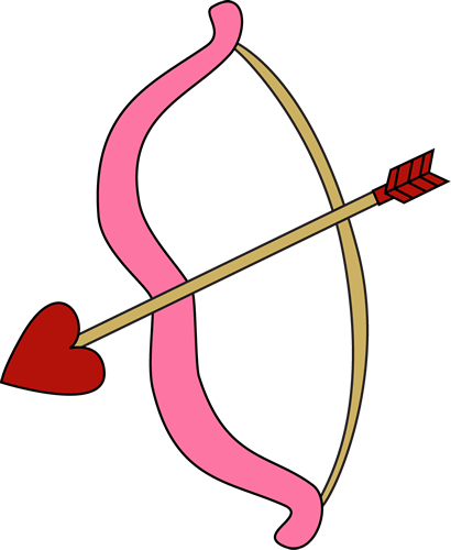 Valentine's Day Bow And Arrow - Valentine Bow And Arrow (410x500)