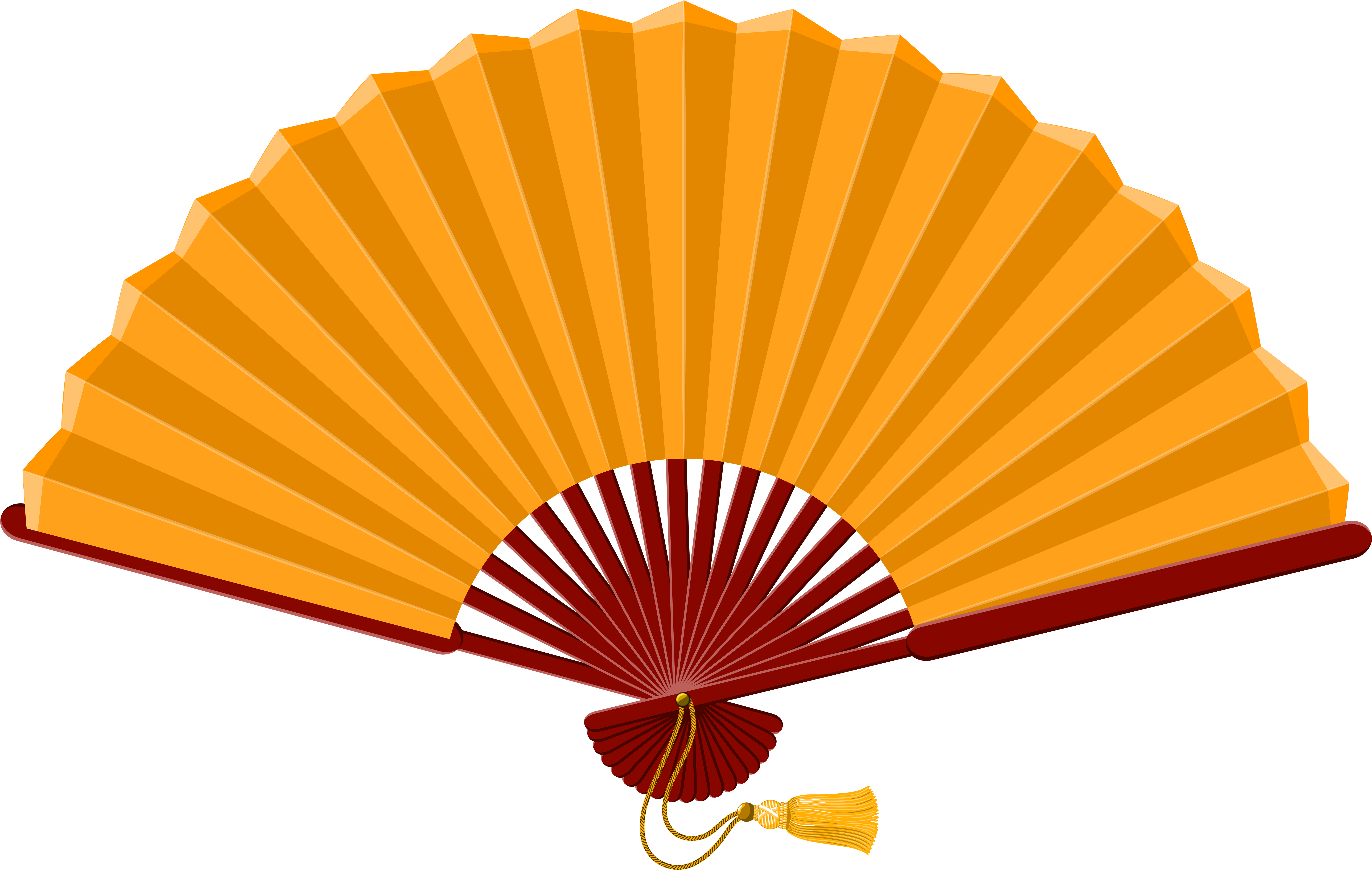 Chinese Fan Png Clip Art - Fan Clipart Png (8000x5072)