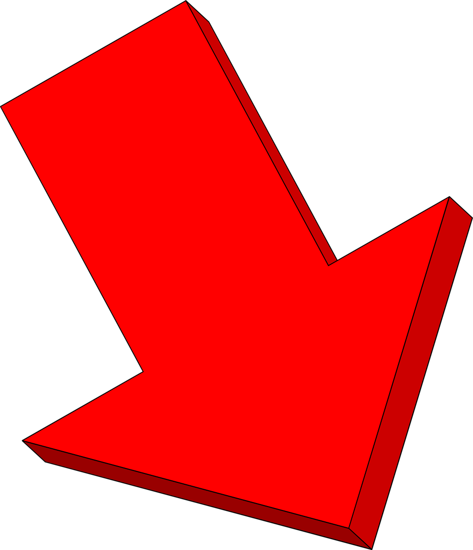 Excellent Arrow Down Clip Art Medium Size - Decrease Red Arrow (958x1113)