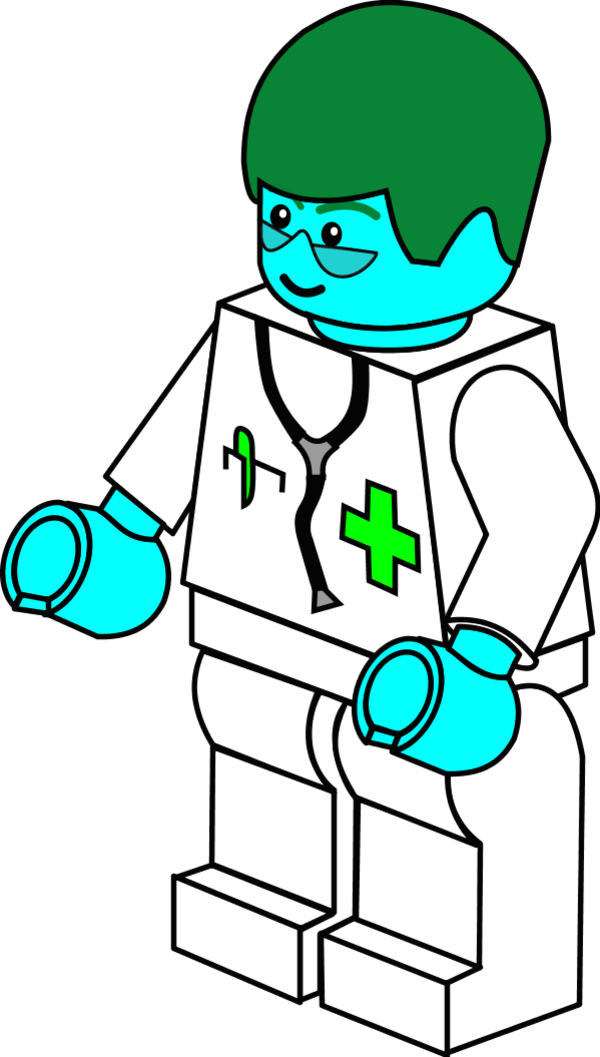Lego Town Doctor - Lego Clipart (600x1057)