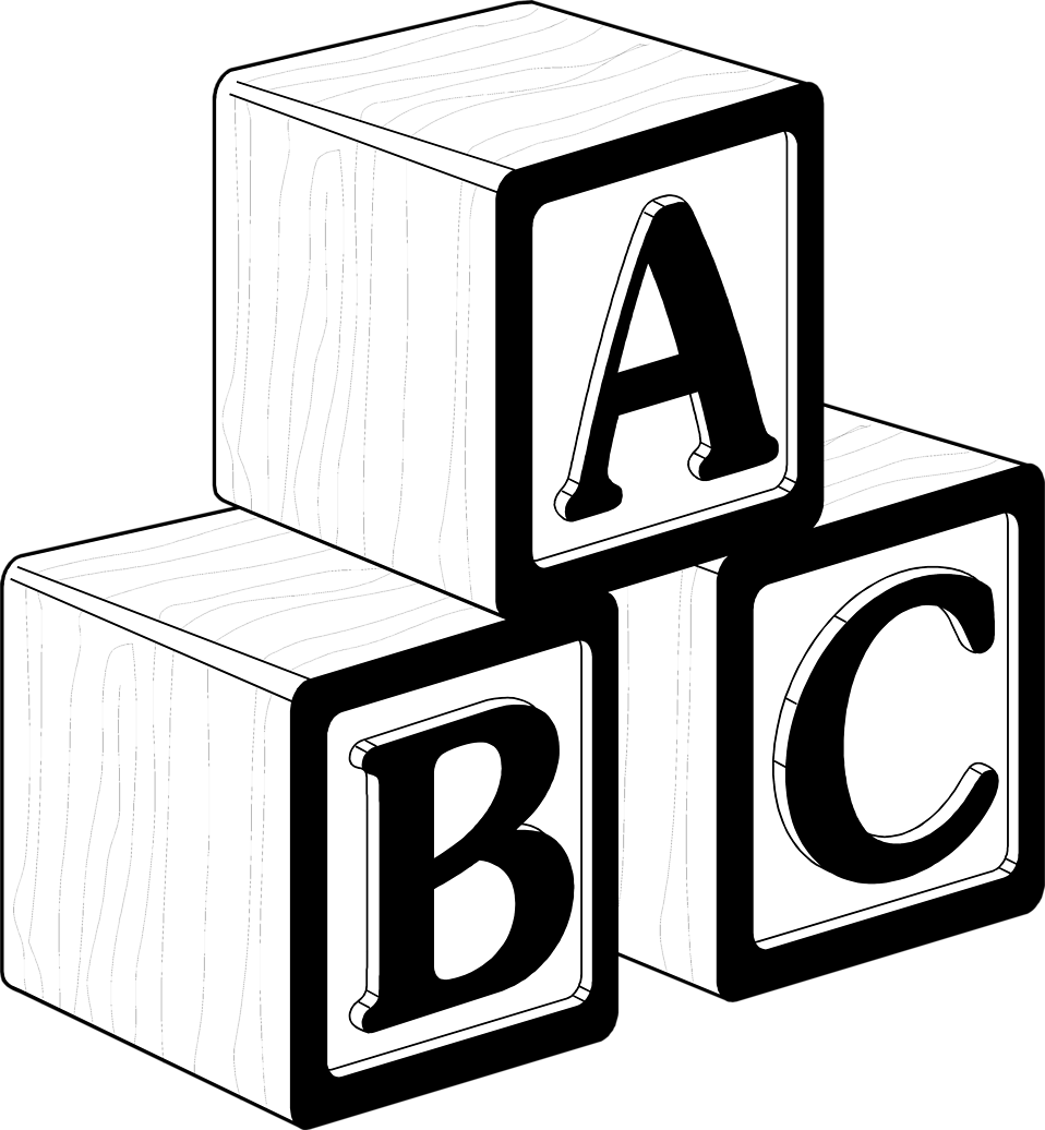 White Block Cliparts - Baby Blocks Clip Art (958x1036)