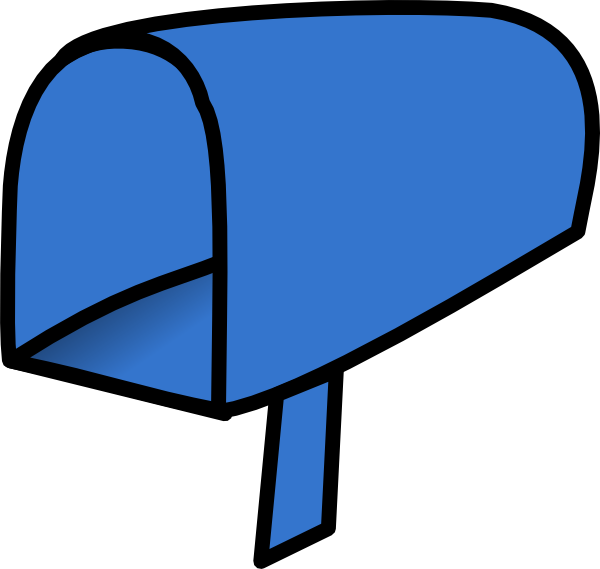 Blue Mailbox Open Clip Art - Open Mailbox Clipart (600x569)