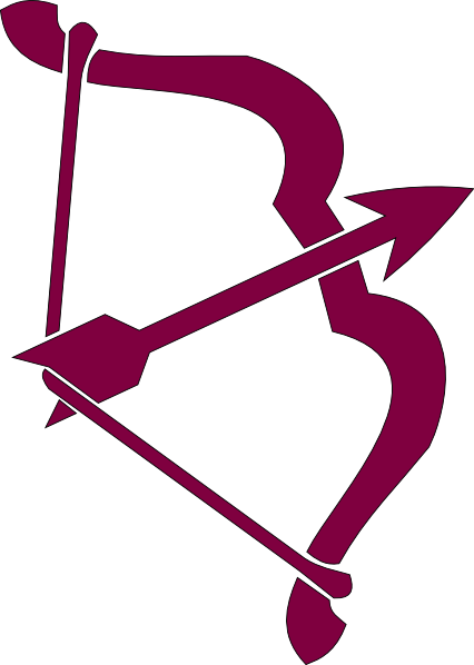 Purple Bow And Arrow Clip Art At Clker - Jai Shree Ram Sticker (426x598)
