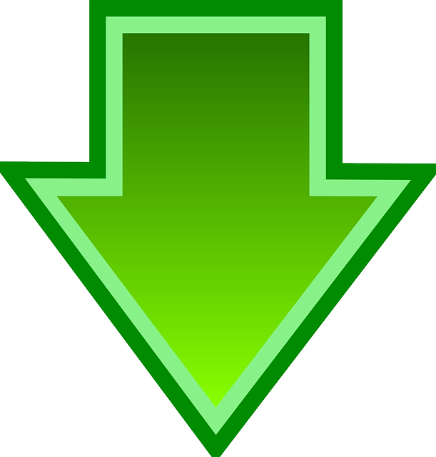 This Free Clip Arts Design Of Green Down Arrow - Green Arrow Down Png (611x640)