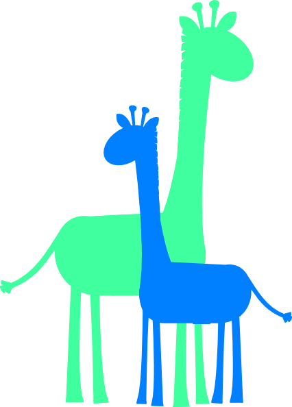 Birthday Boy Giraffes Clip Art At Clker - Blue Baby Giraffe Clip Art (426x594)